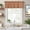Orange, variant on Pink Green Flowers Farmhouse Short Window Curtain Valances, Country Botanical Abstract Floral Patterned Rod Pocket Kitchen Valances for Living Room Bedroom Bathroom Cafe 60" x 18"