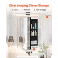 thumbnail image 2 of VEVOR Medicine Cabinet, 16 x 24 inch, Medicine Cabinet for Bathroom with Mirror, Aluminum Frame Bathroom Wall Cabinet, 2-layer Adjustable Shelves, Recessed & Wall-mounted Installation, 2 of 9