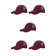 thumbnail image 1 of Thinsony 1/2/3/5 Stylish And Comfortable Baseball Cap - Adjustable Strap And Sun Protection Breathable Hats For Women CC636-2wine red 5PCS, 1 of 6