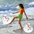 thumbnail image 5 of 2 Pieces 12 Inch Unicorn Inflatable Beach Ball Summer Water Fun Game Ball Beach Football, 5 of 5
