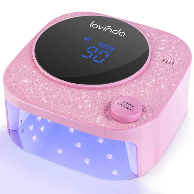 Lámpara LED UV Lavinda para uñas, 54 W, recargable, inalámbrica, con 36 perlas