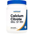 thumbnail image 1 of Citrato de calcio en polvo Nutricost, 500 g, sin sabor, sin gluten, 1 of 5