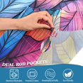 thumbnail image 3 of Yayeee Kitchen Curtains Tier Pair Light Filtering 27"x36" Rod Pocket Short Cafe Window Panel, Colorful Leaves, 3 of 7