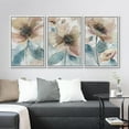 thumbnail image 3 of IDEA4WALL Framed Canvas Print Wall Art Set of 3 Blue Tree Landscape Nature Wilderness Watercolor Floral Modern Art Boho Abstract Decorative Rustic Chic Artwork for Home Decor - White 24"x36"x3, 3 of 5