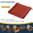 thumbnail image 2 of Kimunuk 2Pcs Outdoor Chair Cushions Slipcovers, 22" x 22" Replacement Waterproof Non-Slip Patio Seat Cushion Covers with Handle,Terra Red, 2 of 7
