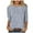 Blue, variant on TSADFHJI Holiday Tops for Women Satin Womens Dressy Tops 3/4 Length Sleeve Summer Crew Neck Tshirts Flower Printing Loose Casual Blouses Fashion Xl Purple