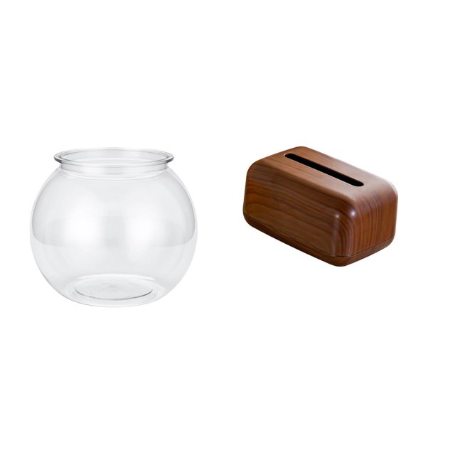 Acuario de escritorio,Pecera pequeña transparente,pecera,jarrón,mesa,porta pañuelos,Funda para caja de pañuelos de PP para sala de estar y cocina,Porta pañuelos de PP para casa,oficina,hotel