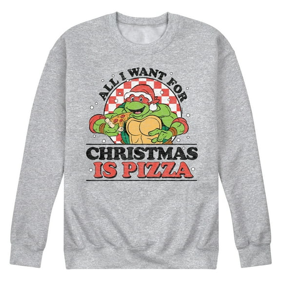 Teenage Muntant Ninja Turtles - All I Want For Christmas - Men's Crew Neck Fleece Pullover