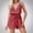 *Watermelon Red, variant on ClodeEU Women's Print Romper with Adjustable Drawstring Waist,Casual Jumpsuit Shorts Blue,Womens Plus L