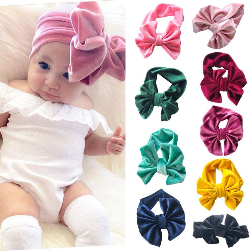 Kids Baby Girls Headband Elastic Knot Hairband Infant Toddler Headwear Head Wrap 