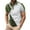 Army Green, variant on Chiccall Mens Colorblock Zip Shirts Short Sleeve Casual Striped Stylish Shirts Gray XL