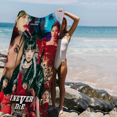 thumbnail image 3 of Toalla de playa de microfibra absorbente de secado rápido para chicas Kpop G-GIDLE (G)I-DLE Toalla de yoga suave para natación, resort, escalada de montaña, 3 of 5