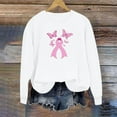 thumbnail image 4 of HongQid Women Breast Cancer Sweatshirt Pink Ribbon Sweater Cancer Awareness Long Sleeve Casual Fall Crewneck Pullover, 4 of 4