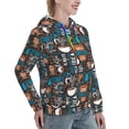thumbnail image 6 of Salouo Coffee Lover Print Pattern Hoodie Sweatshirts for Women, Autumn Pullover Hoodie Workout Sweat Women's Long Sleeve Preppy Sweatshirts-Large, 6 of 7