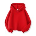 thumbnail image 2 of Girls Hoodies Red Hooded Casual Long Sleeve Hoodies Warm Fall Winter Clothes 6-7 Years Boy Clothes, 2 of 6