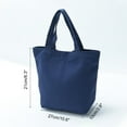 thumbnail image 2 of Uxcell Sac Fourre-Tout en Toile avec Poignée Petit Sac à Main Réutilisable Sacs de Magasinage Bleu Foncé, 2 of 5