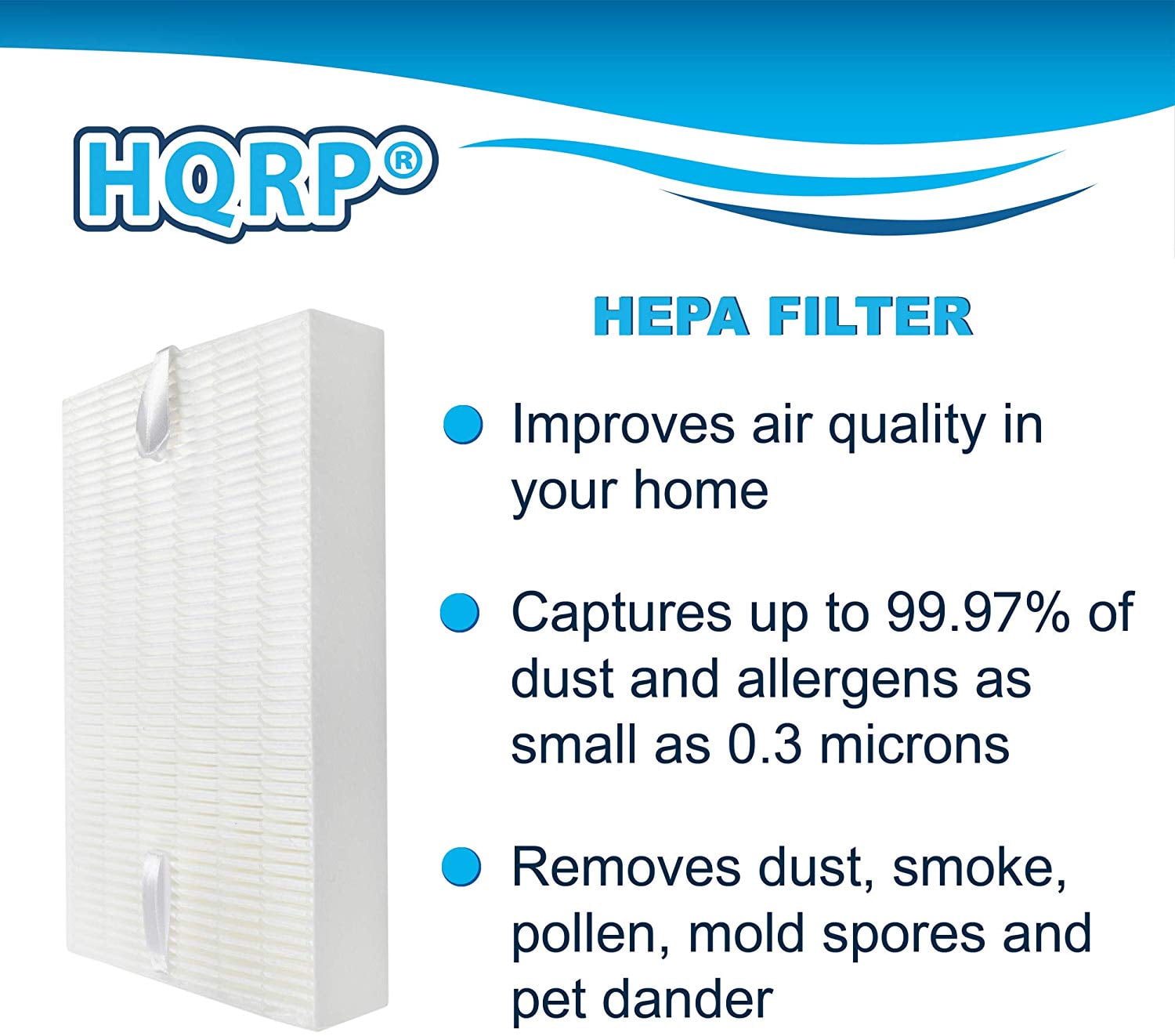 HQRP 3-Pack HEPA Filter and 4-Pack Activated Carbon Filter Compatible with Honeywell HPA300, HA300, HA300BHDB, HPA304, HPA8350, Filter R HRF-R3 Replacement