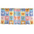 thumbnail image 7 of Yayeee Kitchen Curtains Tier Set of 2 Light Filtering 57"x36" Over Sink Window Panels, Blue Flowers, 7 of 7