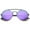 Black / Purple Mirror, variant on sunglassLA Unisex Modern Slim Frame Double Nose Bridge Colored Mirror Flat Lens Round Sunglasses (Gold / Blue Mirror) - 53mm