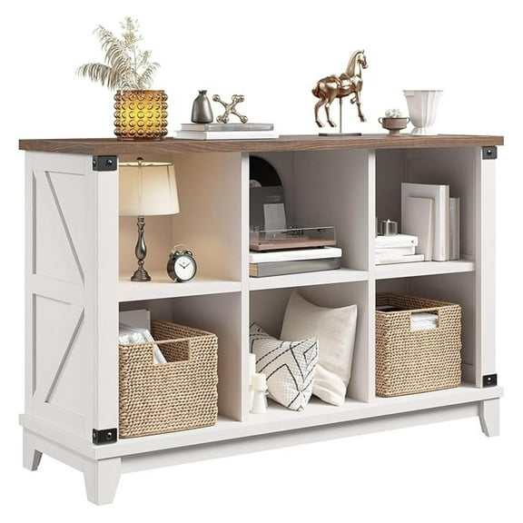 6 Cube Storage Organizer and Shelf, Cube Storage Shelf,White Bookshelf with Storage for Bedroom and Home Office