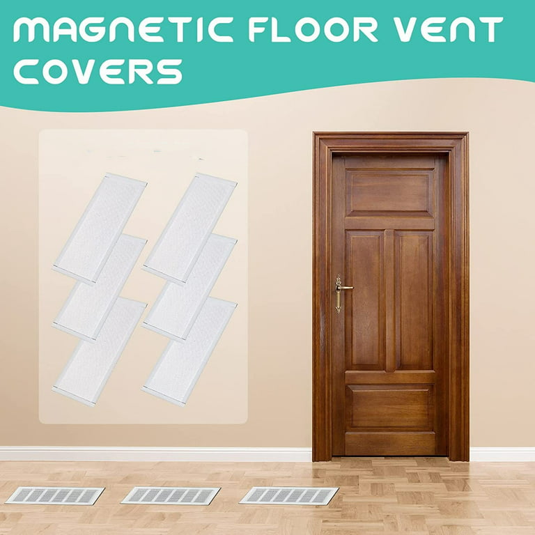 Floor Vent Covers Rectangle Air Vent Screen Cover Magnetic PVC Vent Mesh  Floor Register Cover Plastic Vent Screen for Wall Ceiling Floor Catch  Debris