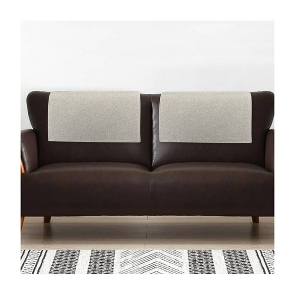 Recliner Headrest Protector 2 Pcs Headrest Covers for Recliner Chair Head Protector Couch Recliner Headrest Sofa Furniture Protectors (Beige)