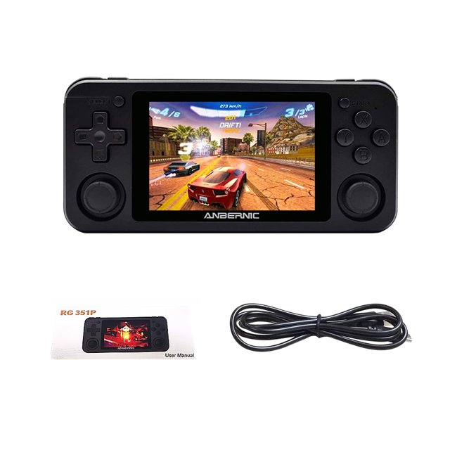 Consola de juegos portátil GBA GBC NDS Consola de juegos retro recargable con pantalla IPS de 3,5 pulgadas, Negro Guardurnaity EL000612-01B