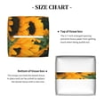 thumbnail image 4 of Uemuo Sunflowers 7 Tissue Box Cover Holder, Square with Bottom Belt - PVC Leather Decorative Organizer for Tabletop, Bathroom, Car, Office, 4 of 8