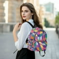 thumbnail image 6 of FORMRS Mini Backpack Purse for Women Travel Daypack Casual Shoulder Bag, Colorful Wavy Pattern, 6 of 7