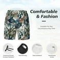 thumbnail image 4 of Kdxio Hawaiian Style Print Men's Swim Trunks with Compression Liner 7 Inch Inseam Quick Dry Swim Shorts, 4 of 7