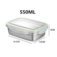 thumbnail image 2 of jojofuny 2Pcs Snack Containers Green Leakproof Lunch Box Stainless Steel for Outdoor Activity, 2 of 8