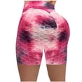 thumbnail image 2 of QLEICOM Womens Athletic Shorts, Fashion Five Cents Tie Tight High Waist Elasticity Sports Bubble Yoga Pants 2PC Yoga Shorts, Running Shorts, Comfy Beach Shorts, Cycling Shorts Pink,Red S, 2 of 6