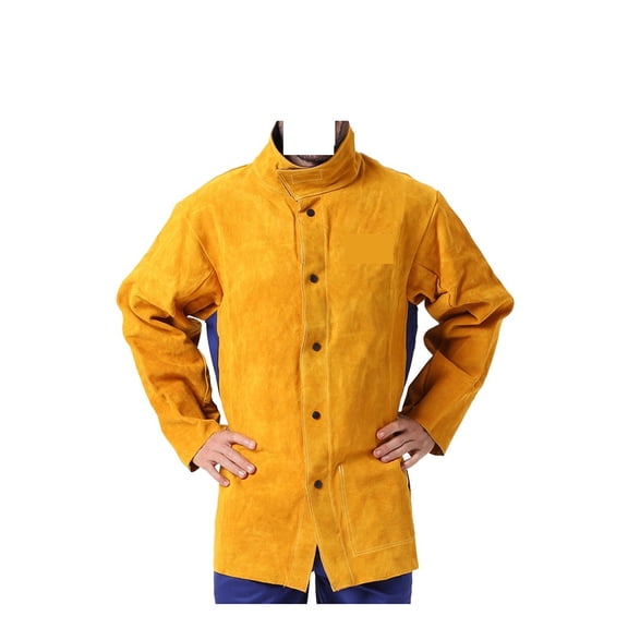 Leather Welding Jacket Flame Heat Spark Abrasion Resistant Apparel Welder Working Protection Clothing
