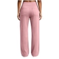 thumbnail image 7 of AherBiu Yoga Pants for Women Crossover Waisted Straight Wide Leg Baggy Loose Fitted Athletic Workout Pants with Pockets, 7 of 7