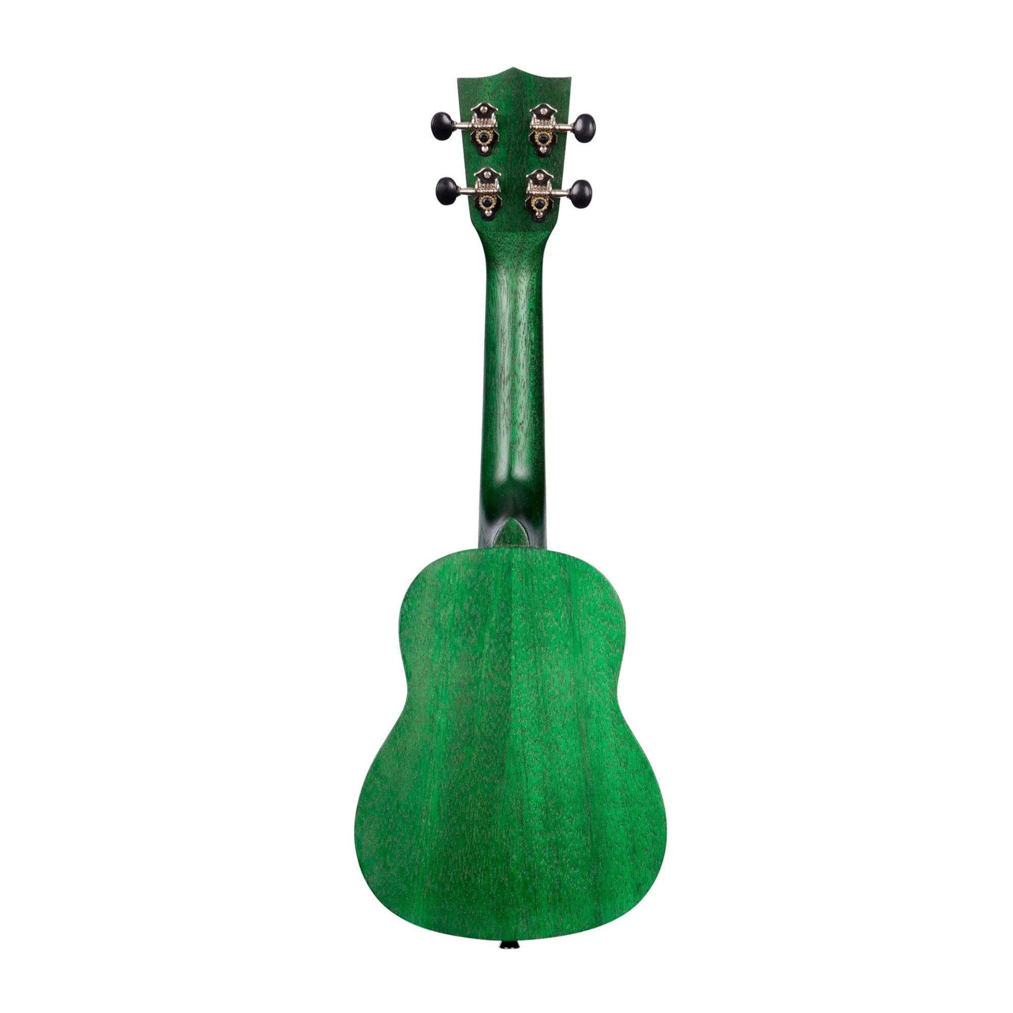Kala Brand Music Co. Watercolor Meranti Collection, 4-String Ukulele, Right, Green, Soprano (KA-MRT-GRN-S)