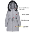thumbnail image 4 of Women's Plus Size Winter Down Thickened Puffer Jacket Coat with Removable Faux Fur Hood Collar Long Heavy Puffer Jacket Outdoor Plus Size Winter Coats Black M-2xl, 4 of 8