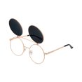thumbnail image 1 of J&L glasses Lunettes de Soleil Rétro Flip-Up Rondes Seampunk (Doré, Noir, Transparent), 1 of 4