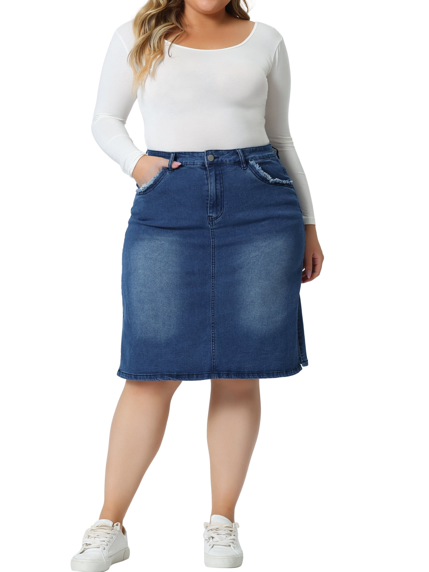 Rosie women's denim skirt medium blue – CROSS JEANS