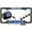 Black, variant on [Officially Licensed Product] - U.S. Air Force Proud Dad - Domed Custom-Made Personalized Narrow (Thin) Top 4 Hole Metal Car License Plate Frame with Free caps - Black (Qty: 1 Frame)