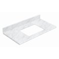 thumbnail image 1 of 36-in. W  18.25-in. D Stone Top In Bianca Carara Color For 3H8-in. Faucet AI-17455, 1 of 3