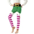 thumbnail image 2 of MKOSPLRT Girls Christmas Printed Stretchy Yoga Long Pants Full Ankle Length Leggings High Waist Funny Print Tight 3-8 Years, 2 of 6
