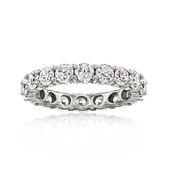 Ross-Simons 2.75 ct. t.w. CZ Eternity Band in Sterling Silver, Women's, Adult