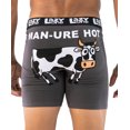 thumbnail image 4 of Lazy One Funny Animal Boxer Briefs for Men, Underwear for Men, Cow, Farm (Man-ure Hot, Small), 4 of 7
