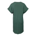 thumbnail image 5 of Wuxian Women's Shirt Dress V Neck Short Sleeve Loose Casual Roll Up Sleeve Knit Mini Dresses With Front Button, 5 of 5