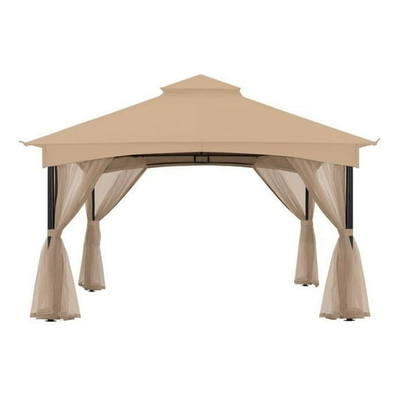 Garden Winds Custom Fit Replacement Canopy Top Cover Compatible with The MasterCanopy 11' X 11' Gazebo - Upgraded Performance RipLock 350 Fabric