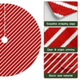 thumbnail image 6 of 36 Inch Christmas Tree Skirt – Velvet Plush Tree Mat, Soft Thickened Polyester with Red Ties, Single-Sided Printing, Available in 30in/36in/48in, Perfect for Holiday Xmas Tree Decoration, 6 of 7