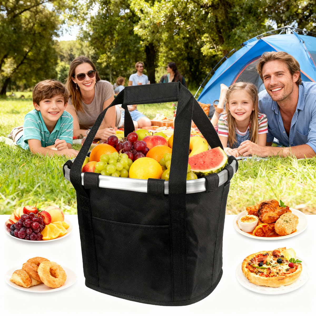 Night Eyes Outdoor Folding Detachable  Bicycle Dog Basket , Dog Front Basket for Bike Black Quck Replease