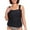 Black, variant on RELLECIGA Women's Bandeau Ruched Tankini Top Swimsuits