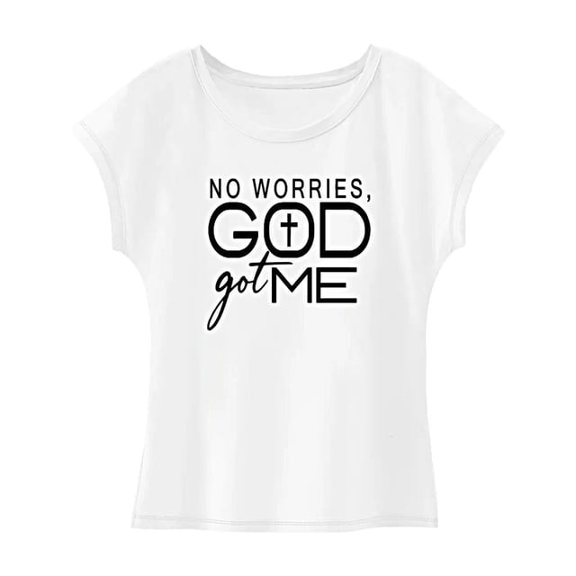 Camiseta para mujer con cuello redondo informal de recuerdo de verano para ir de compras, oficina, senderismo M