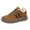 Brown, variant on Womens Plus Size Winter Velvet Casual Board Shoes Thick Sole Lace-Up Warm Bread Loafers Chunky Platform Design